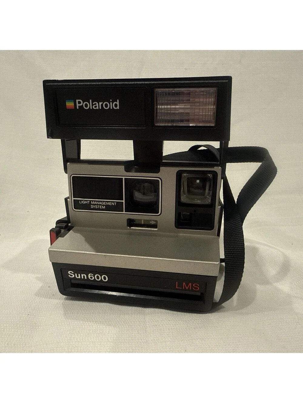 Polaroid Sun 600 LMS Instant Film Camera with Strap Tested Works
